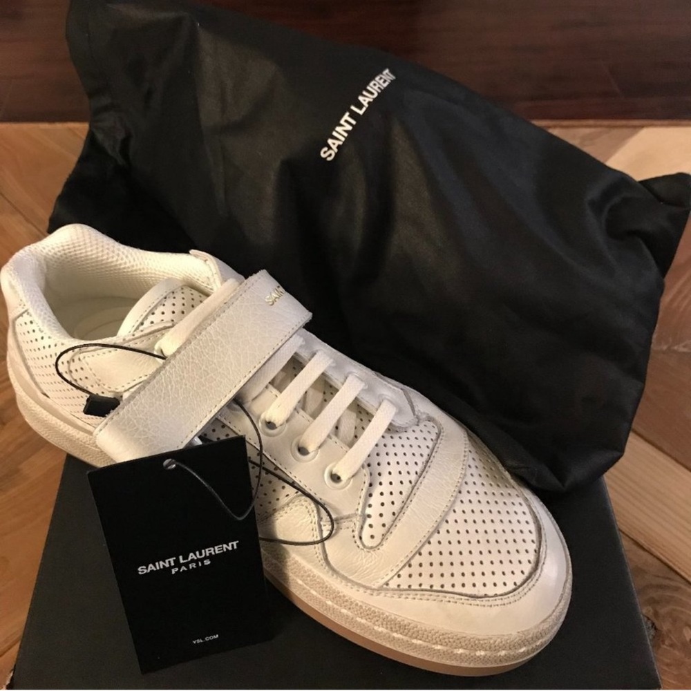 👟 YSL SNEAKERS IN USED-LOOK LEATHER - NEW 👟